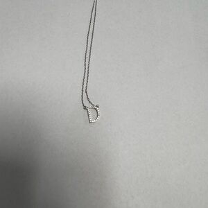 Suzy Levian Elegant Sterling Silver White Topaz with Initial D Necklace NWT